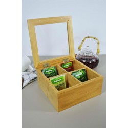 Bambu 4 Gözlü Kapaklı Organizer YLMZ-4KT
