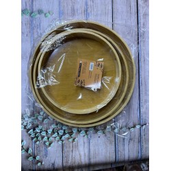 Bambu 3Lü Yuvarlak Tepsi YLMZ-3LITPY