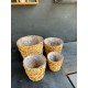 Hasır 4 Lü Yuvarlak Saksılık YLMZ-30744 Hasır 4 Lü Yuvarlak Saksılık YLMZ-30744