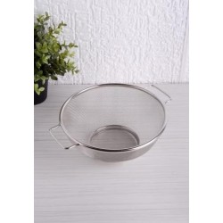 Paslanmaz Çelik Çift Kulplu Sepet Süzgeç 26 Cm Salata Süzgeci Meyve Süzgeci, Makarna Süzgeci, Paslanmaz Çelik Çift Kulplu