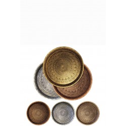 Plastik Yuvarlak Antik Tepsi