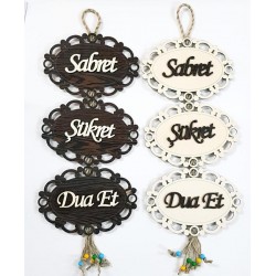 Ahşap Büyük 3 Lü Sabret-şükret-dua et