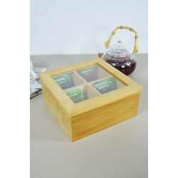 Bambu 4 Gözlü Kapaklı Organizer YLMZ-4KT