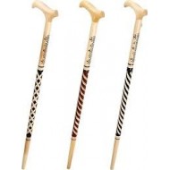 Ahşap Baston Oymalı-Boyalı