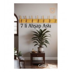 Ahşap 7 Kancalı Duvar Askısı