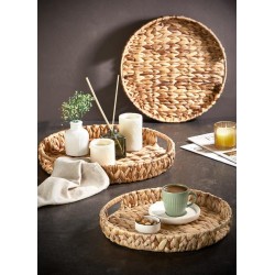 Hasır 3 Lü Yuvarlak Tepsi YLMZ-28272