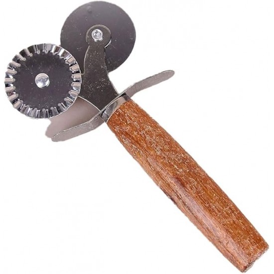 Ahşap Saplı 2li Hamur Kesme Ruleti  YLMZ-1606